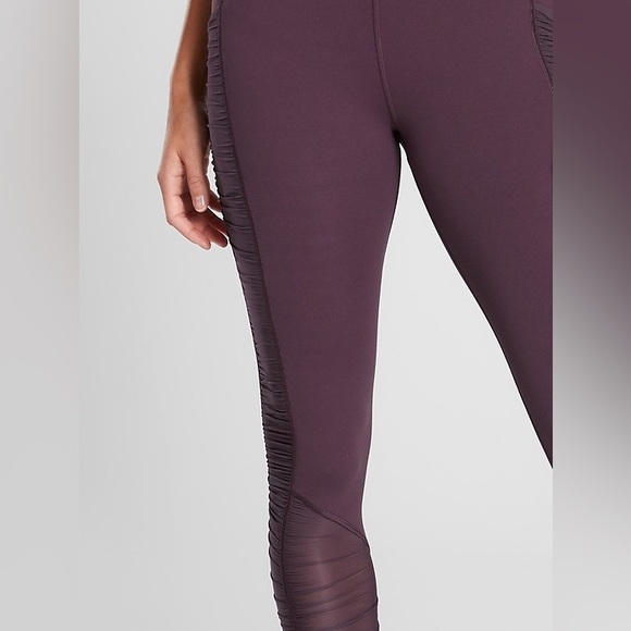 Athleta Mesh Me Up 7/8 High-Rise Leggings Plum Purple Small - Picture 4 of 12